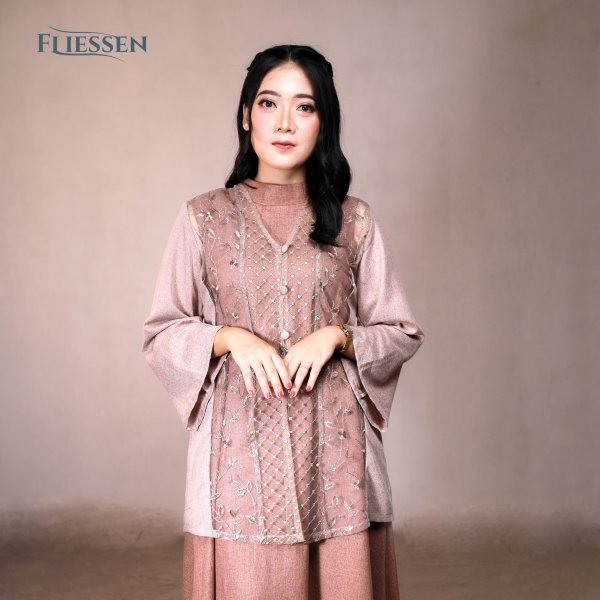 PERENGAN 2IN1 DRESS by Fliessen.gallery - Gaun Wanita Katun Madinah