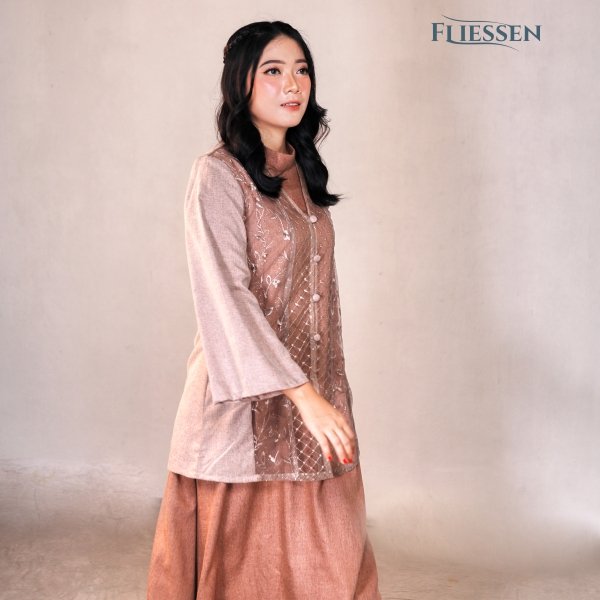 PERENGAN 2IN1 DRESS by Fliessen.gallery - Gaun Wanita Katun Madinah - Gambar 3